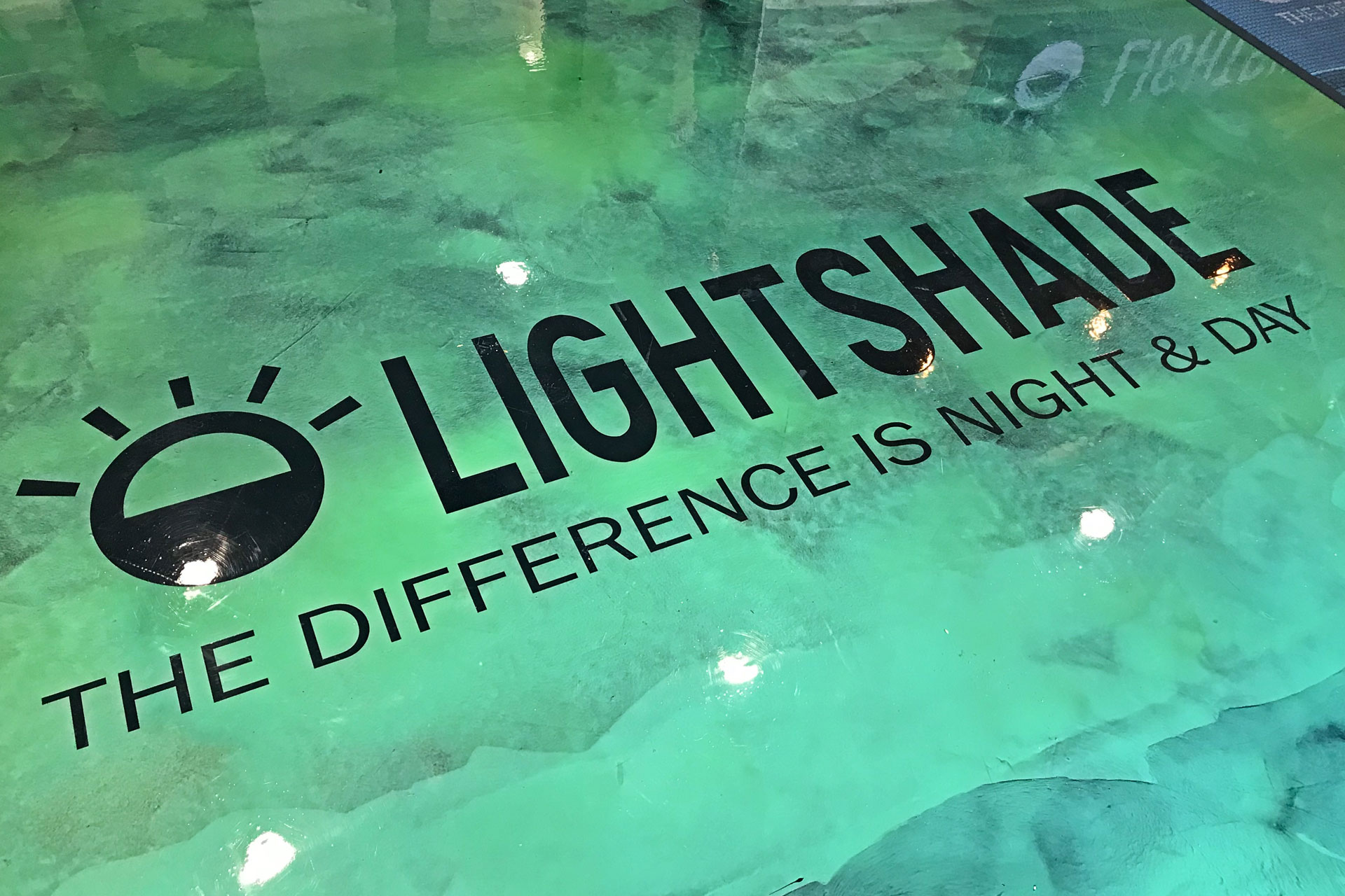 Lightshade The Difference is Night & Day Floor Graphics at the Dayton Dispensary