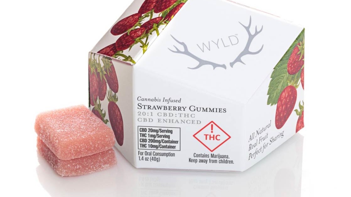 Wyld Cannabis Infused Strawberry Gummies 20:1 CBD Enhanced - Lightshade Dispensary Denver
