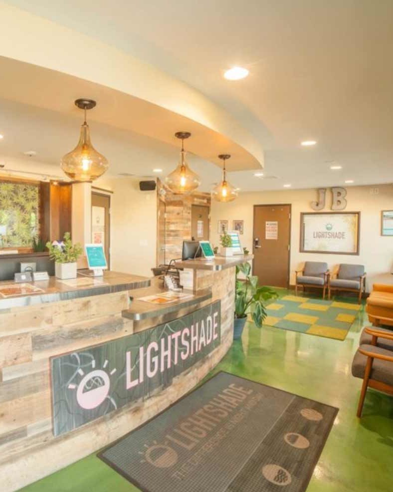 inside reception and waiting area at Lightshade Dayton Dispensary