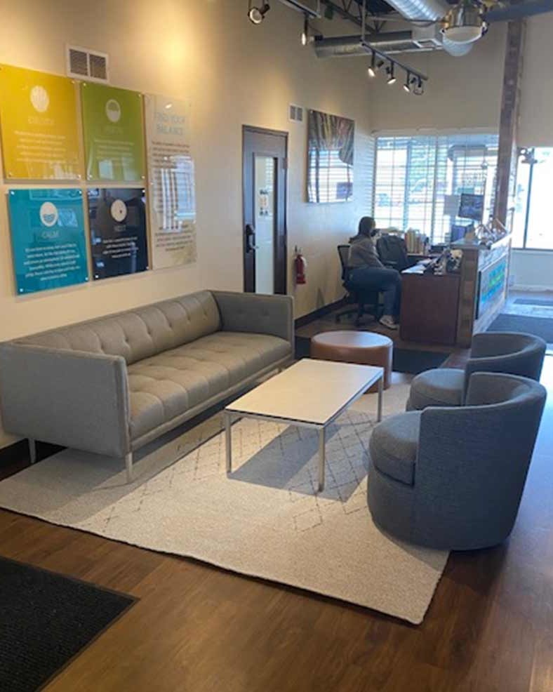 Lightshade Holly Dispensary waiting area