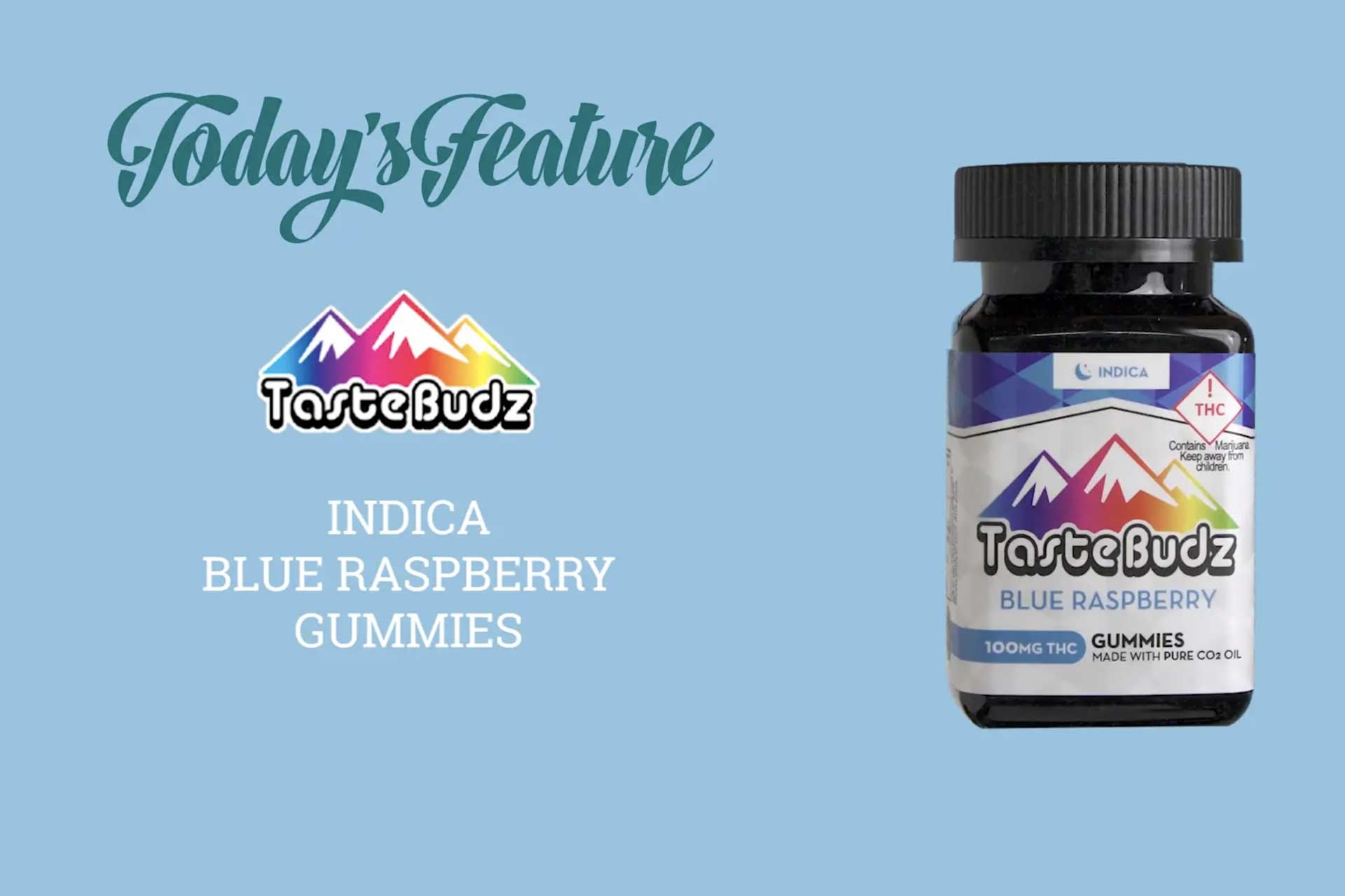 TasteBudz Blue Raspberry Indica Gummies Review