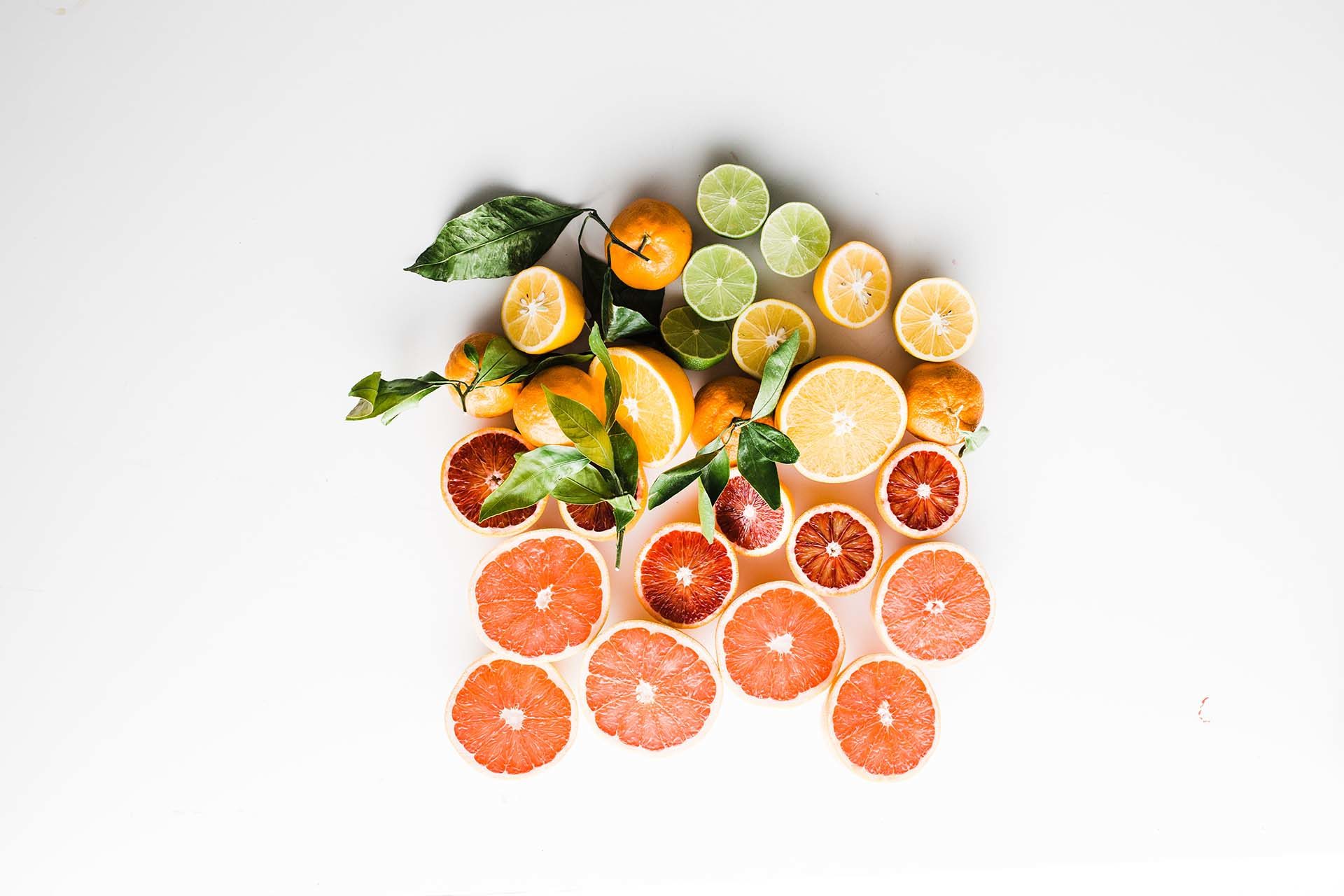 citrus fruit: lemons, limes, oranges