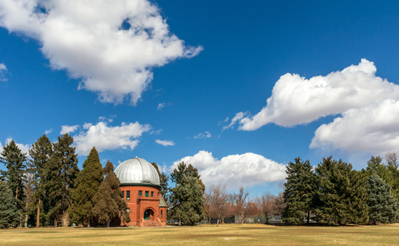 Chamberlin Observatory in Observatory Park near University Park Denver