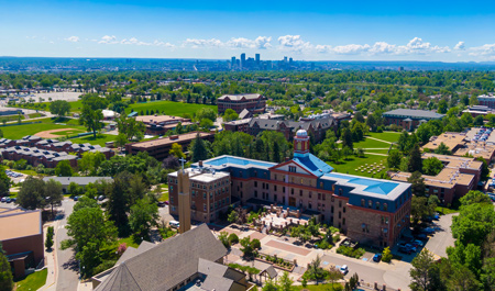 University of Denver campus in the University Park neighborhood of Denver